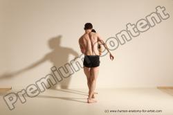 Underwear Woman - Man White Average Short Brown Dancing Dynamic poses Academic